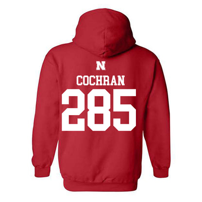 Nebraska - NCAA Wrestling : Lucas Cochran - Generic Shersey Hooded Sweatshirt-1