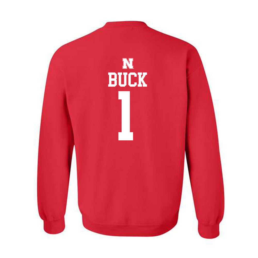Nebraska - NCAA Baseball : Jett Buck - Generic Shersey Crewneck Sweatshirt-1