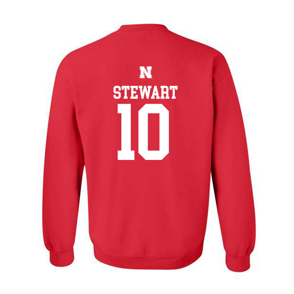 Nebraska - NCAA Women's Basketball : Madeline Stewart - Generic Shersey Crewneck Sweatshirt-1