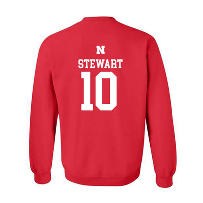 Nebraska - NCAA Women's Basketball : Madeline Stewart - Generic Shersey Crewneck Sweatshirt-1
