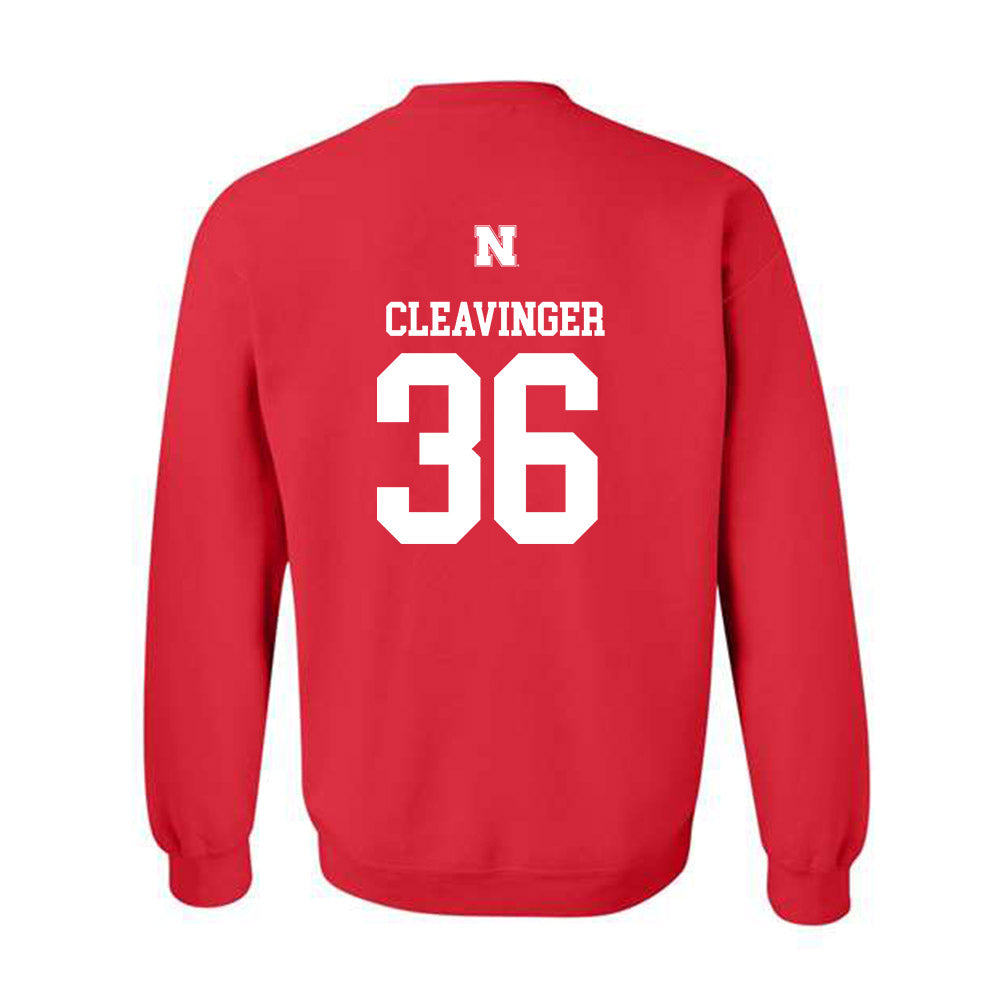Nebraska - NCAA Baseball : Grant Cleavinger - Generic Shersey Crewneck Sweatshirt-1