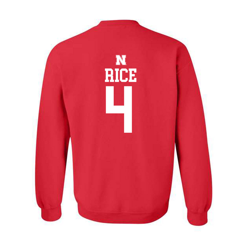 Nebraska - NCAA Men's Basketball : Colin Rice - Generic Shersey Crewneck Sweatshirt-1