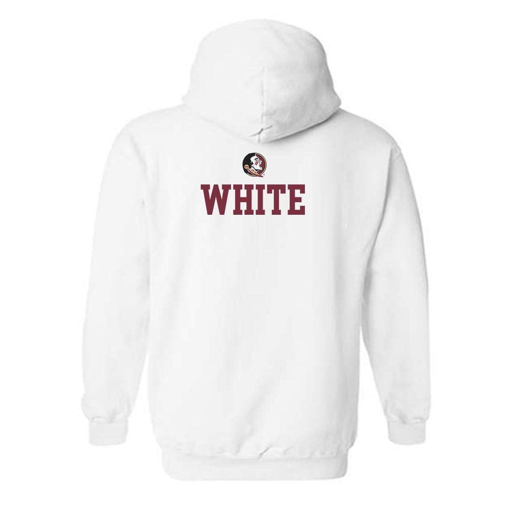 FSU - NCAA Men's Track & Field : Trace White - Fashion Shersey Hooded Sweatshirt-1