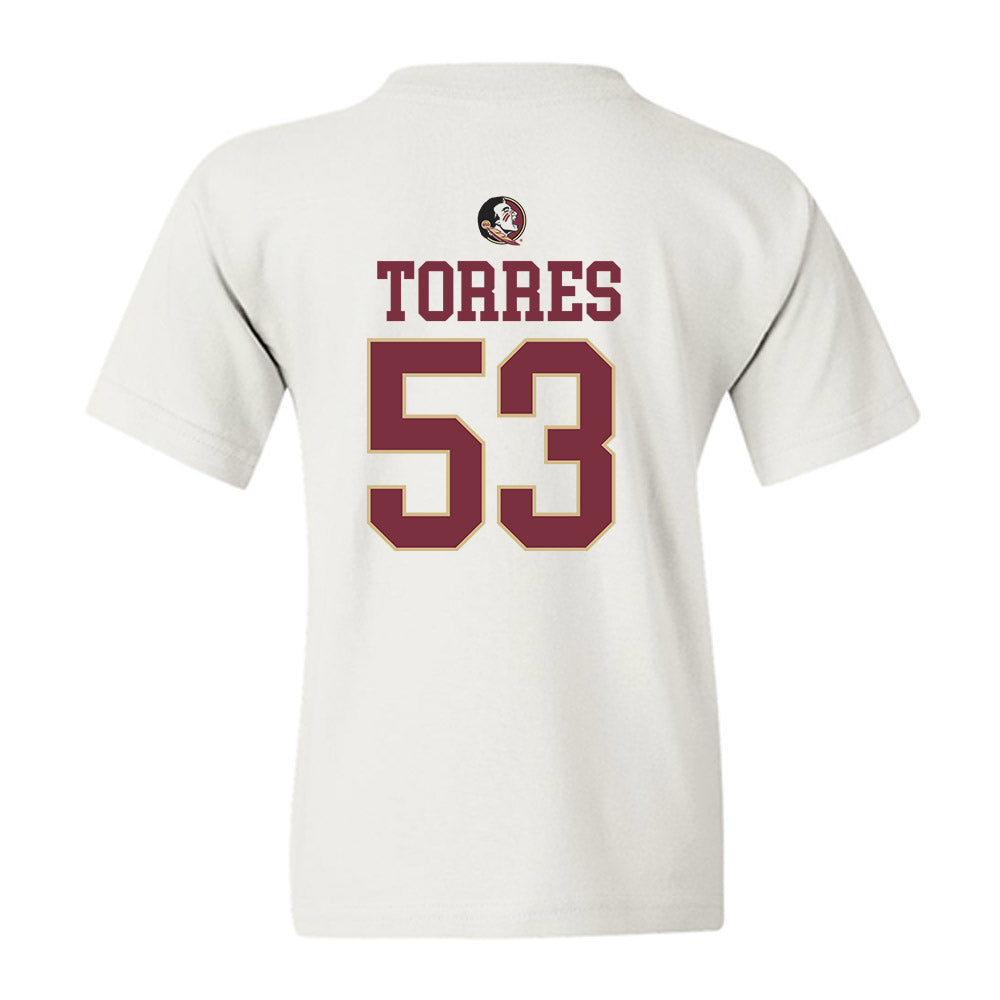 FSU - NCAA Football : Brandon Torres - Fashion Shersey Youth T-Shirt-1