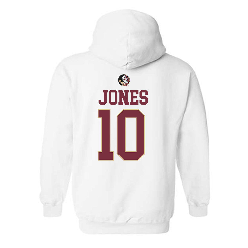 FSU - NCAA Football : Christopher Jones - Fashion Shersey Hooded Sweatshirt-1