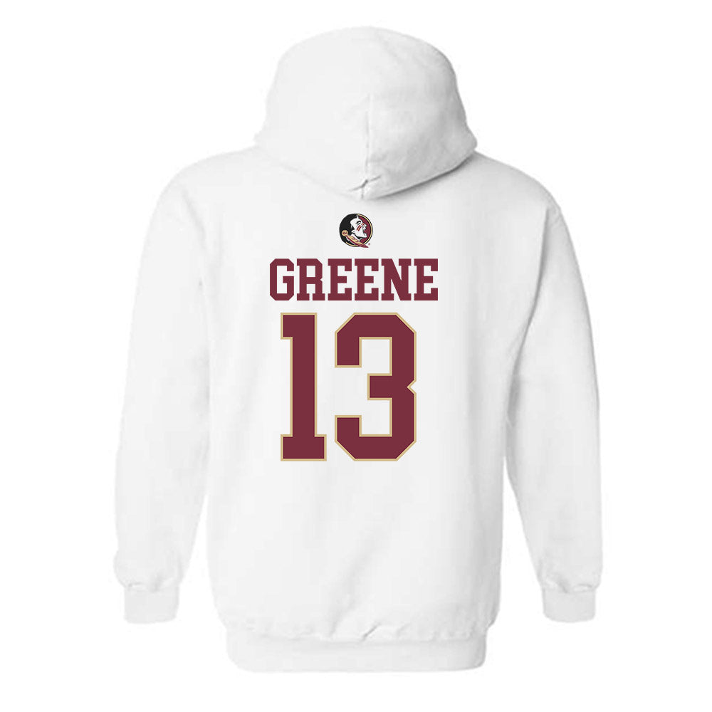 FSU - NCAA Women's Basketball : Tatum Greene - Fashion Shersey Hooded Sweatshirt-1