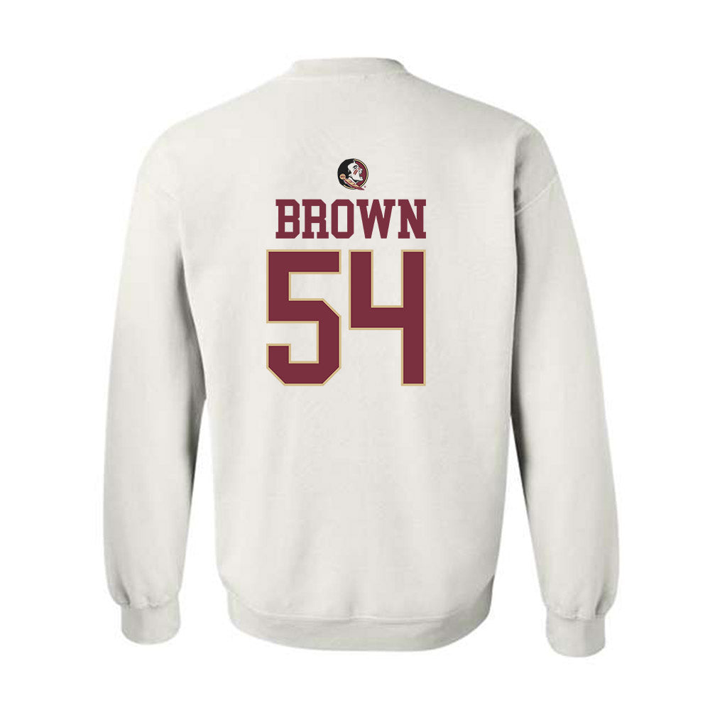 FSU - NCAA Football : Chastan Brown - Fashion Shersey Crewneck Sweatshirt-1