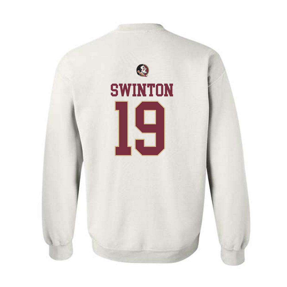 FSU - NCAA Men's Basketball : AJ Swinton - Fashion Shersey Crewneck Sweatshirt-1