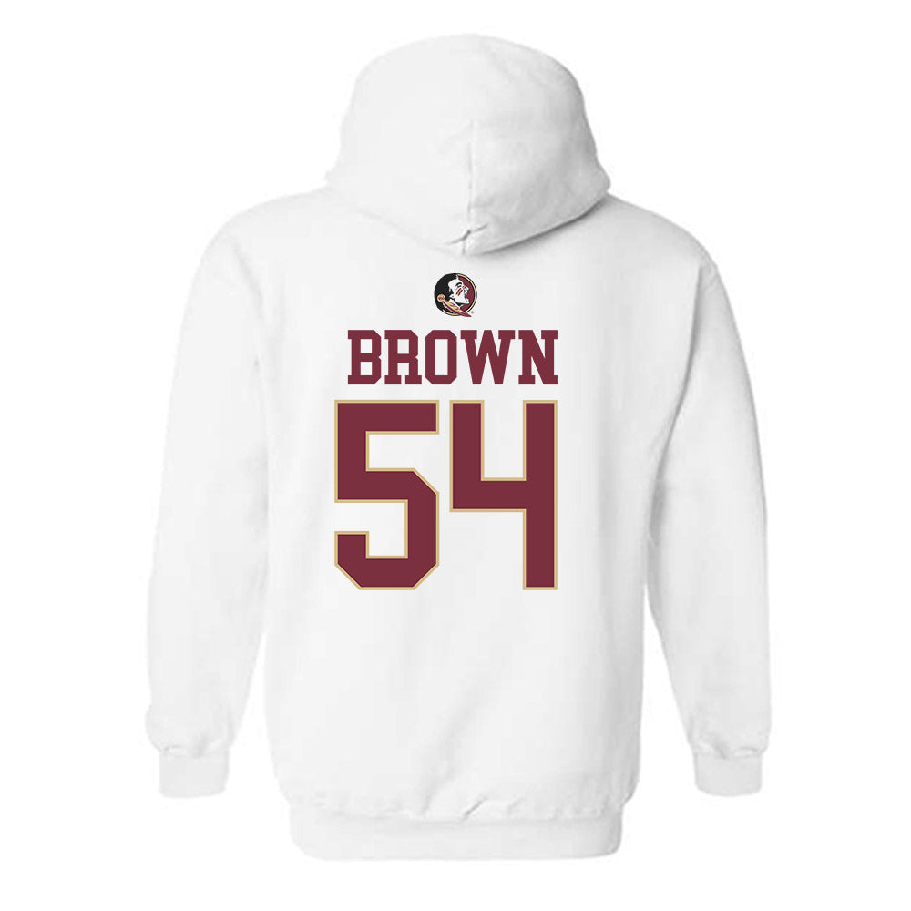 FSU - NCAA Football : Chastan Brown - Fashion Shersey Hooded Sweatshirt-1