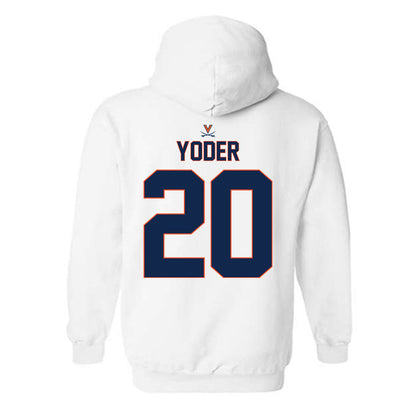 Virginia - NCAA Baseball : Noah Yoder - Replica Shersey Hooded Sweatshirt-1