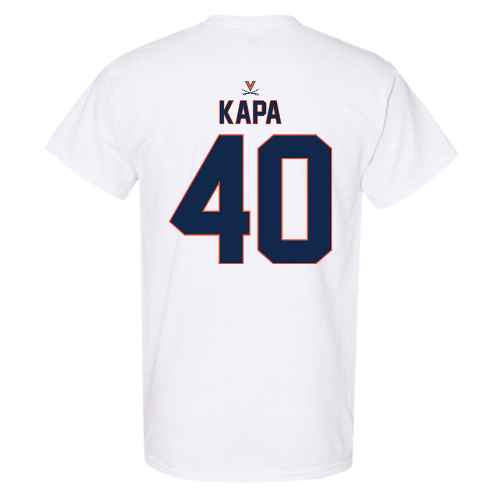 Virginia - NCAA Baseball : Tyler Kapa - Replica Shersey T-Shirt-1