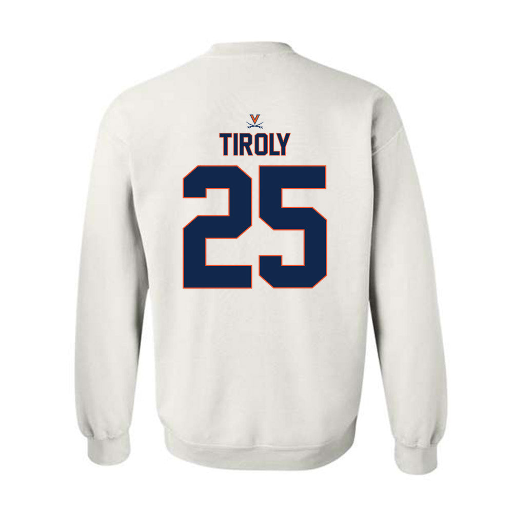 Virginia - NCAA Baseball : Joe Tiroly - Replica Shersey Crewneck Sweatshirt-1