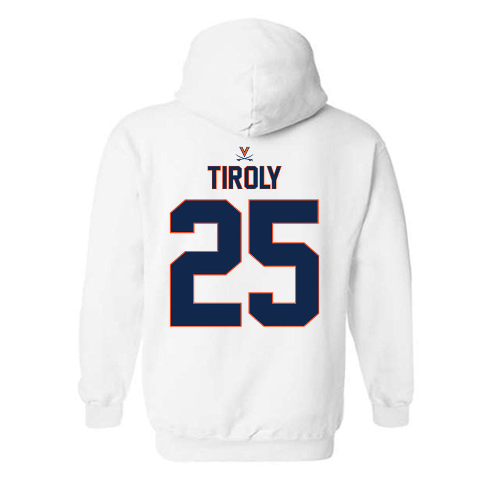 Virginia - NCAA Baseball : Joe Tiroly - Replica Shersey Hooded Sweatshirt-1