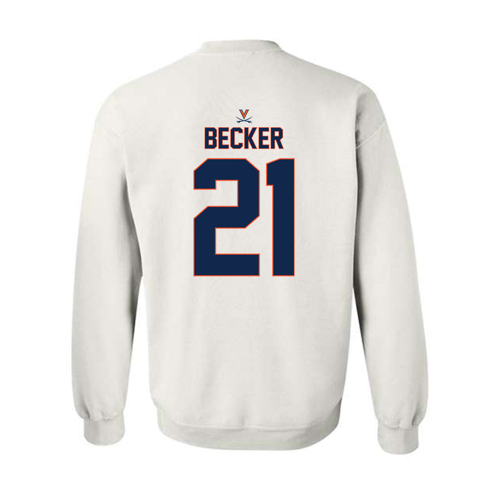 Virginia - NCAA Baseball : Eric Becker - Replica Shersey Crewneck Sweatshirt-1