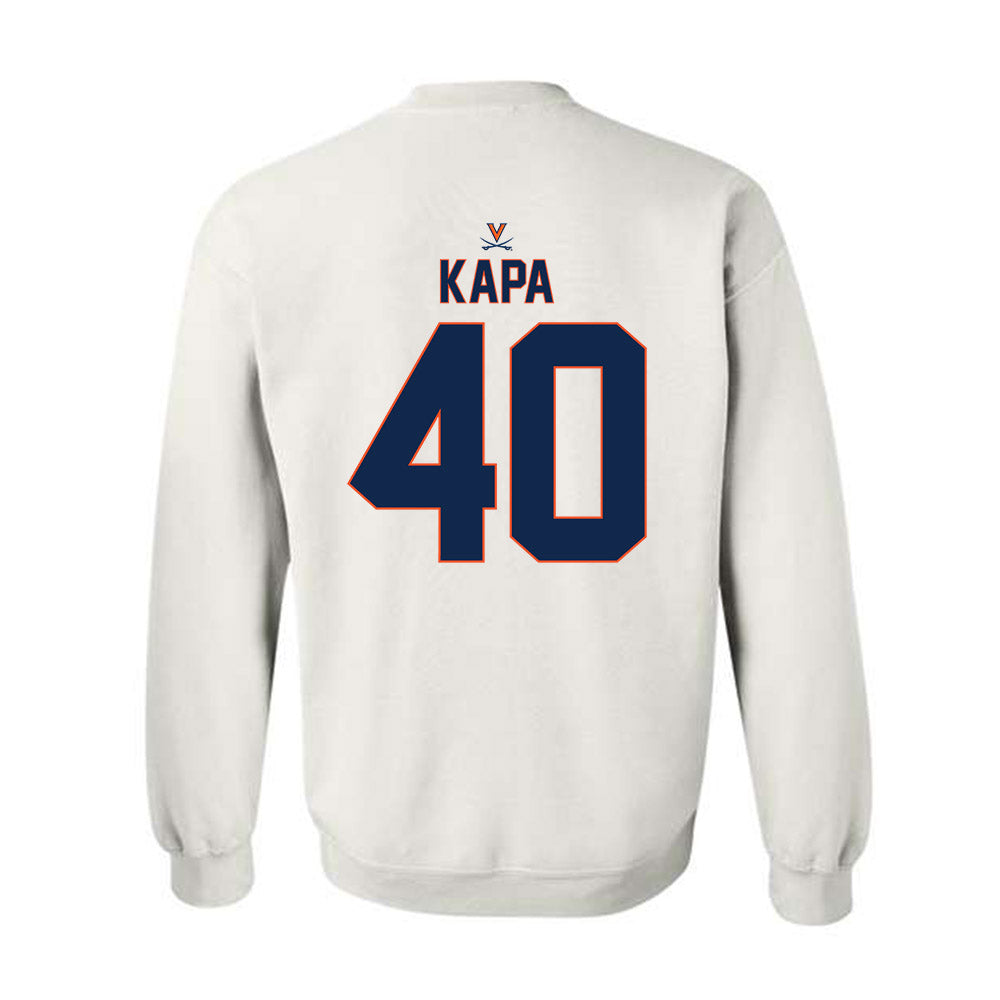 Virginia - NCAA Baseball : Tyler Kapa - Replica Shersey Crewneck Sweatshirt-1