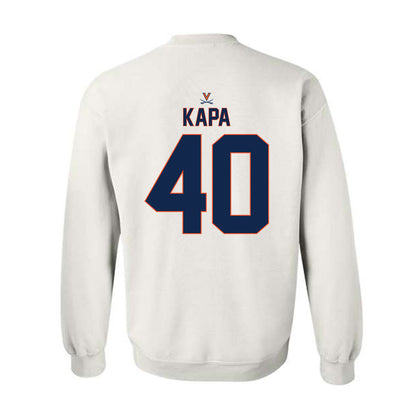 Virginia - NCAA Baseball : Tyler Kapa - Replica Shersey Crewneck Sweatshirt-1