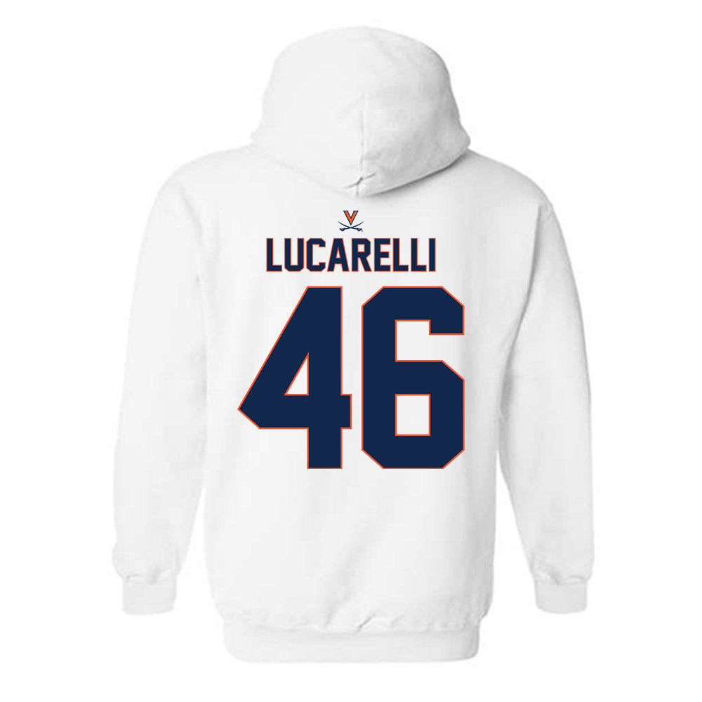 Virginia - NCAA Baseball : Christian Lucarelli - Replica Shersey Hooded Sweatshirt-1