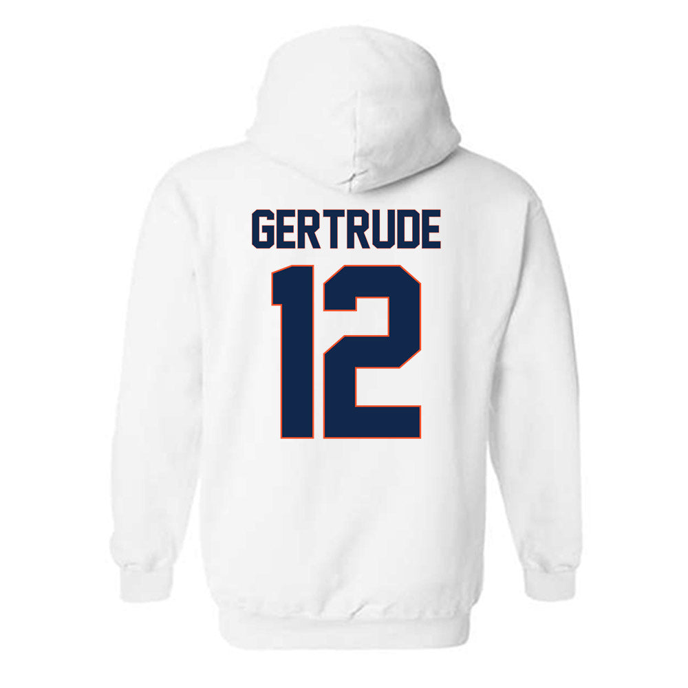 Virginia - NCAA Men's Basketball : Elijah Gertrude - Replica Shersey Hooded Sweatshirt