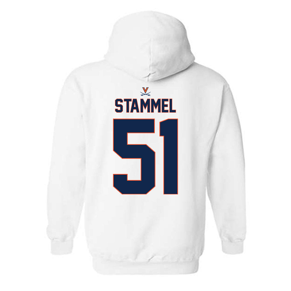 Virginia - NCAA Baseball : Max Stammel - Replica Shersey Hooded Sweatshirt-1