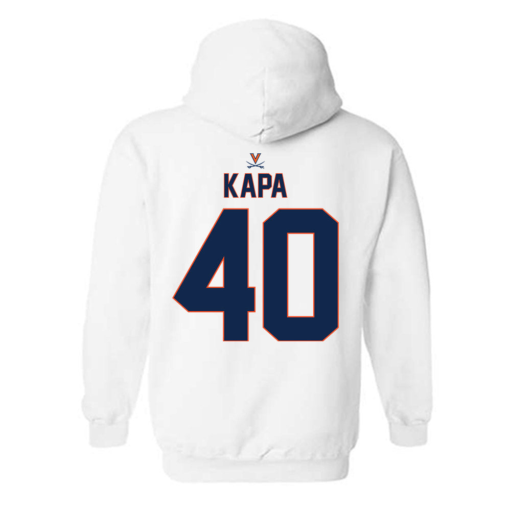 Virginia - NCAA Baseball : Tyler Kapa - Replica Shersey Hooded Sweatshirt-1