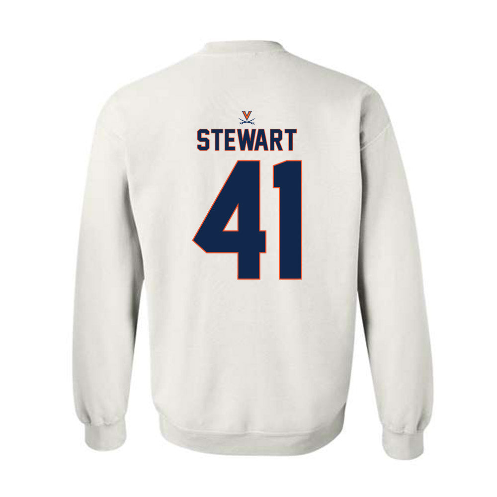 Virginia - NCAA Baseball : Thomas Stewart - Replica Shersey Crewneck Sweatshirt-1