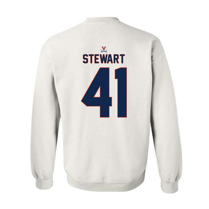 Virginia - NCAA Baseball : Thomas Stewart - Replica Shersey Crewneck Sweatshirt-1