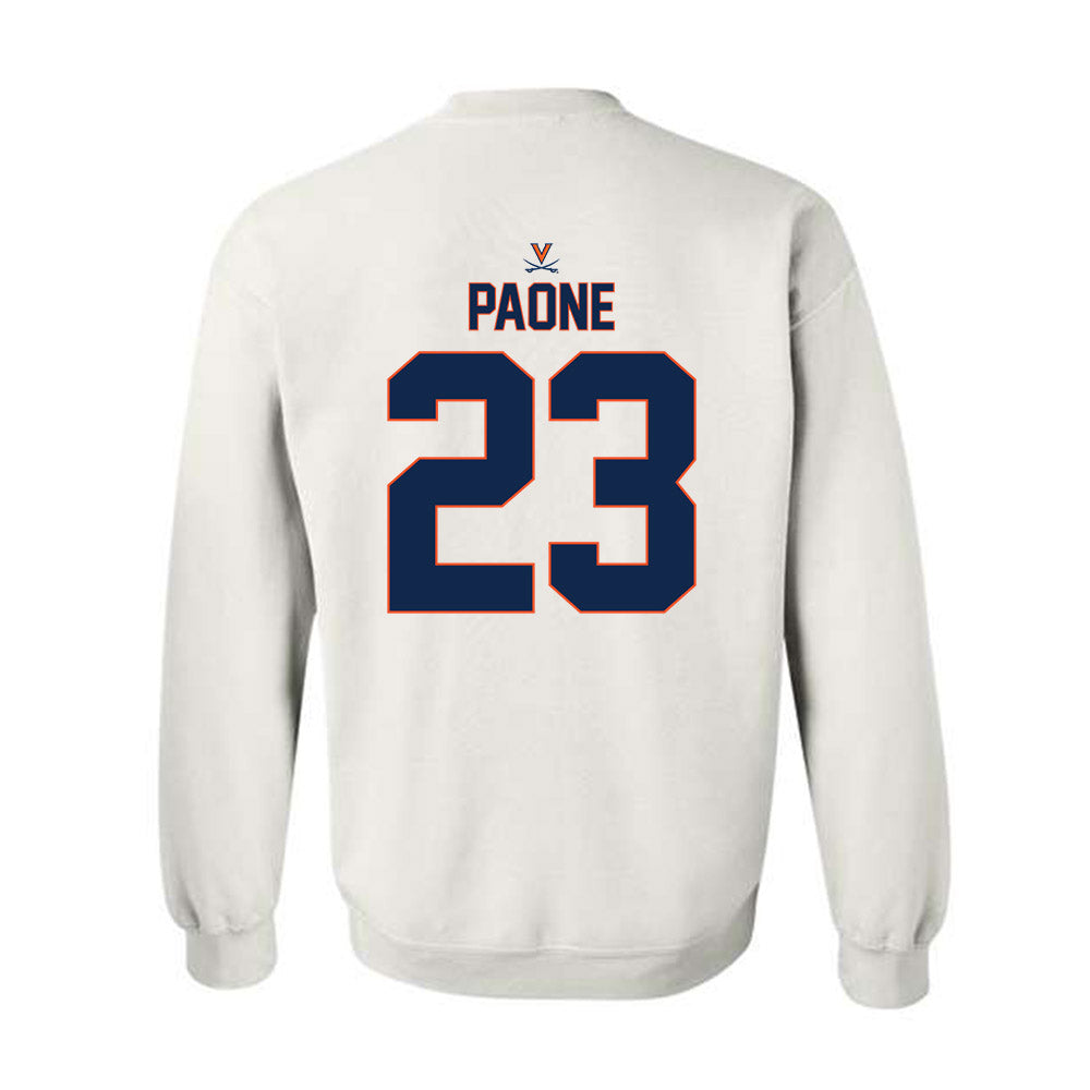 Virginia - NCAA Baseball : John Paone - Replica Shersey Crewneck Sweatshirt-1
