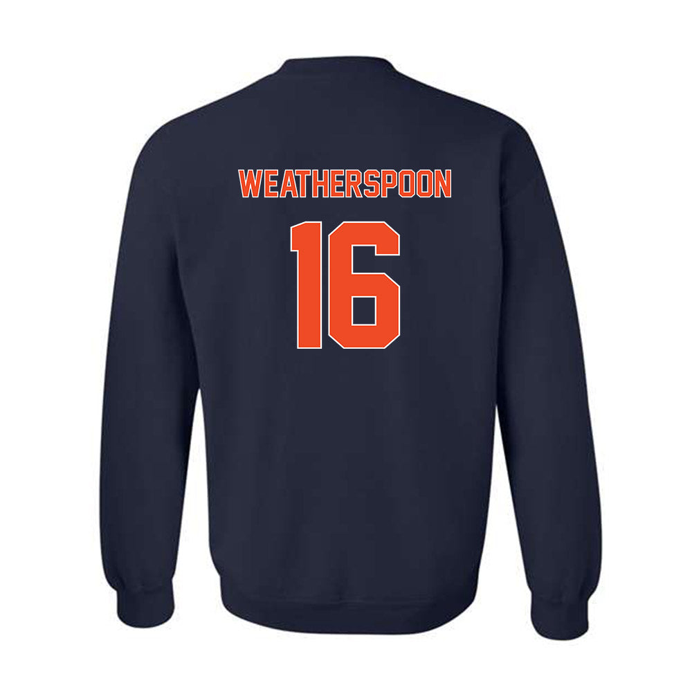 Virginia - NCAA Baseball : Jake Weatherspoon - Replica Shersey Crewneck Sweatshirt-1