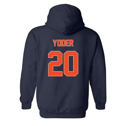 Virginia - NCAA Baseball : Noah Yoder - Replica Shersey Hooded Sweatshirt-1