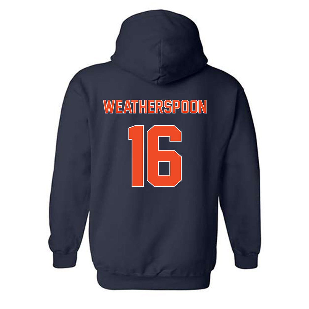 Virginia - NCAA Baseball : Jake Weatherspoon - Replica Shersey Hooded Sweatshirt-1