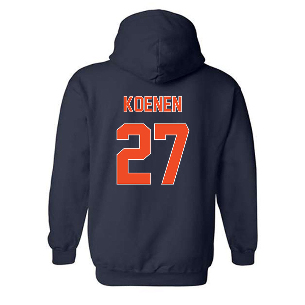 Virginia - NCAA Baseball : Drew Koenen - Replica Shersey Hooded Sweatshirt-1