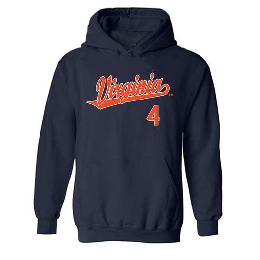 Virginia - NCAA Baseball : Griffin Enis - Replica Shersey Hooded Sweatshirt-0