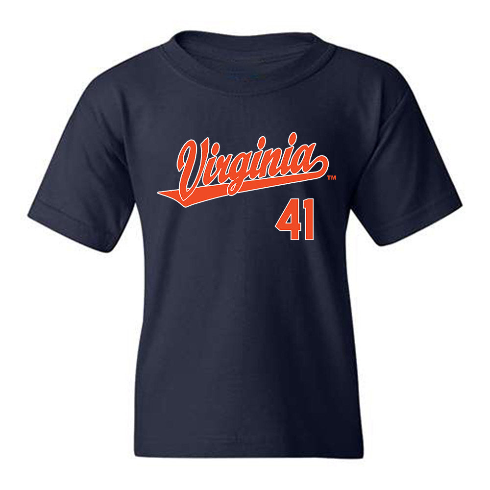 Virginia - NCAA Baseball : Thomas Stewart - Replica Shersey Youth T-Shirt-0