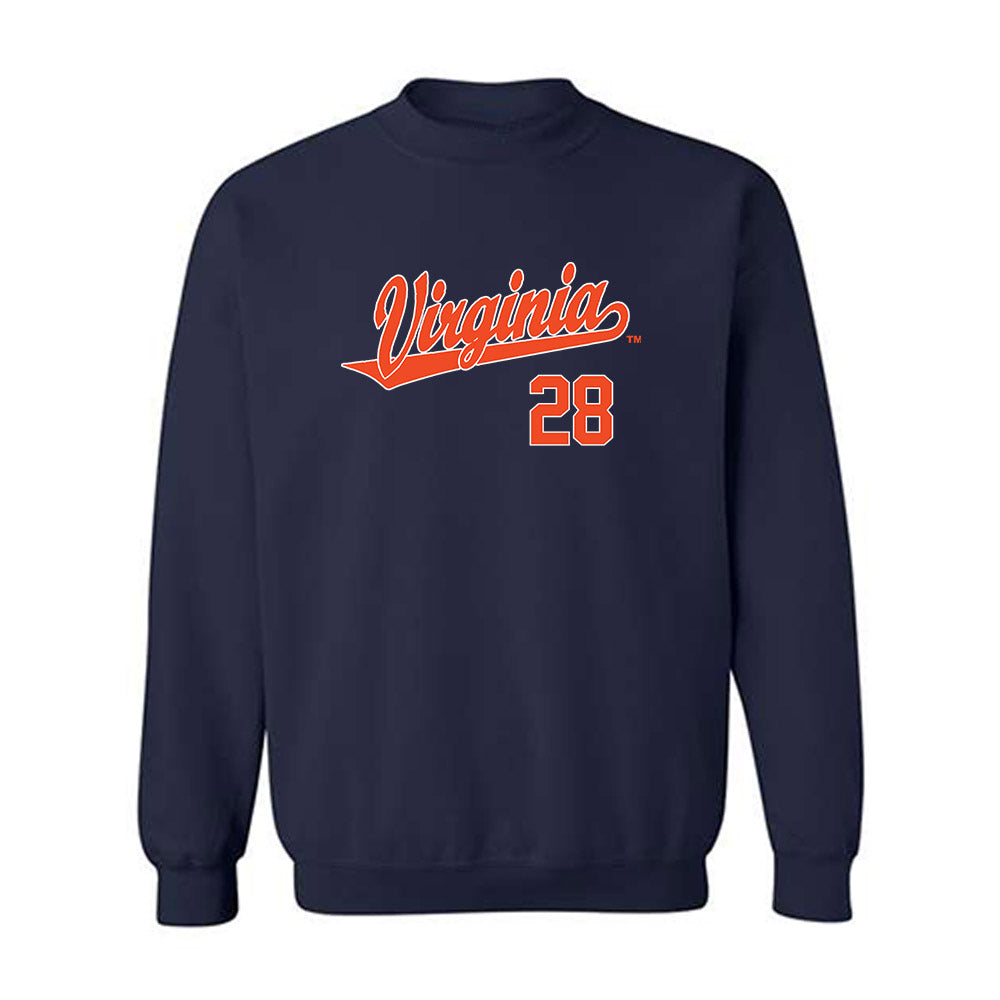 Virginia - NCAA Baseball : Lucas Hartman - Replica Shersey Crewneck Sweatshirt-0