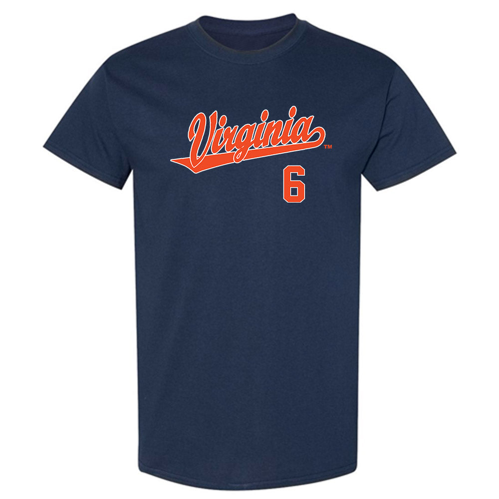 Virginia - NCAA Baseball : RJ Holmes - Replica Shersey T-Shirt-0