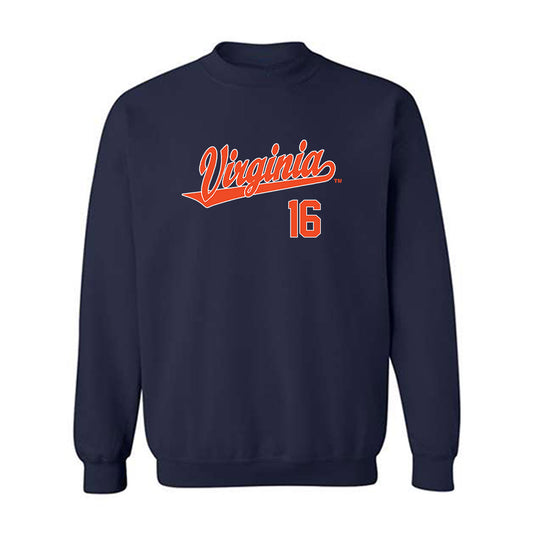 Virginia - NCAA Baseball : Jake Weatherspoon - Replica Shersey Crewneck Sweatshirt-0
