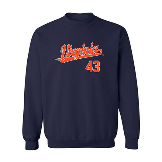 Virginia - NCAA Baseball : Ben Schulman - Replica Shersey Crewneck Sweatshirt-0