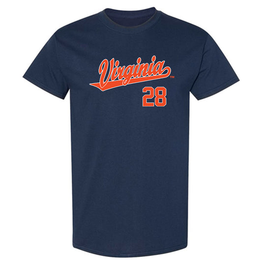 Virginia - NCAA Baseball : Lucas Hartman - Replica Shersey T-Shirt-0