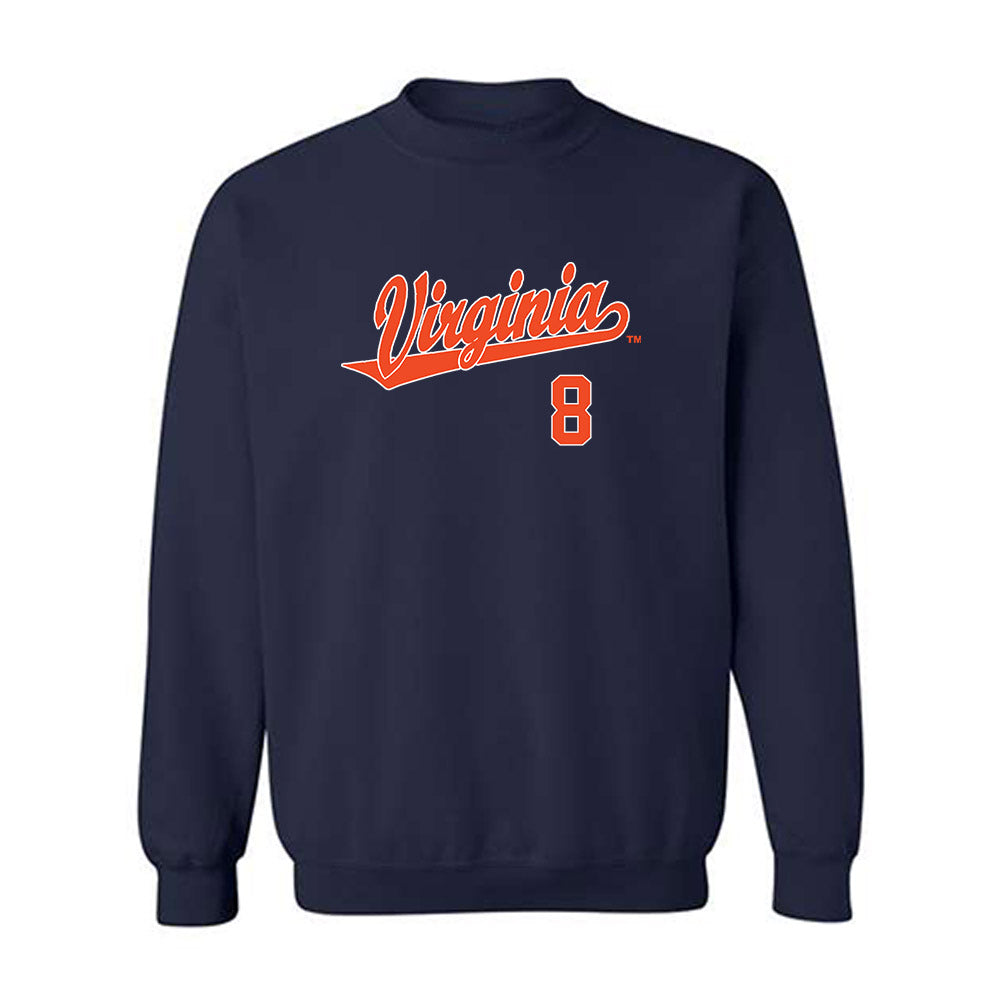 Virginia - NCAA Baseball : Thomas O'Connell - Replica Shersey Crewneck Sweatshirt-0