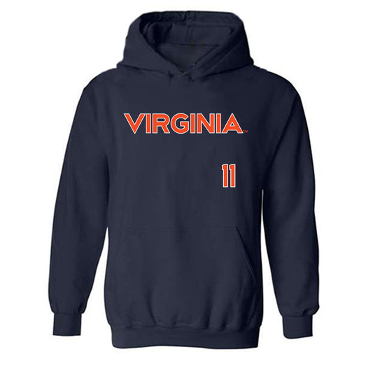Virginia - NCAA Softball : Karly Meredith - Replica Shersey Hooded Sweatshirt-0