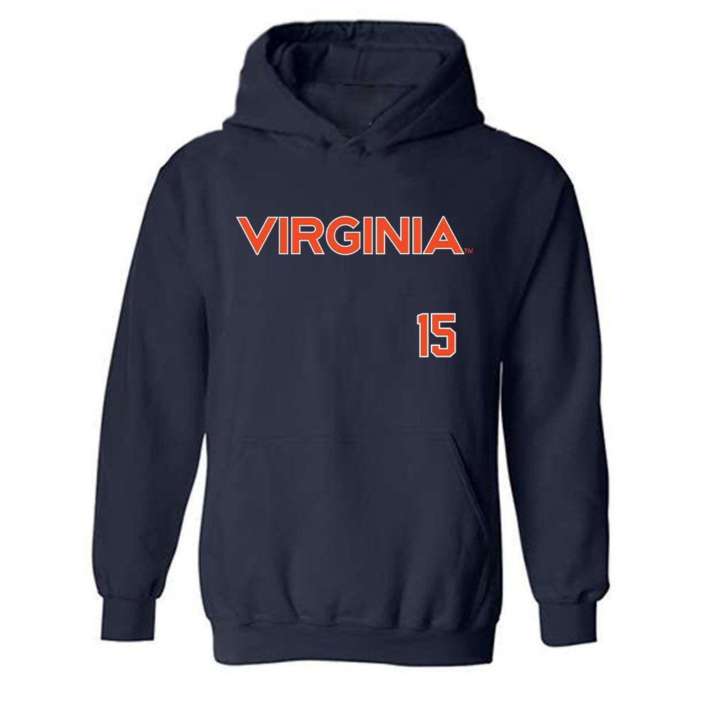 Virginia - NCAA Softball : Addison Reasor - Replica Shersey Hooded Sweatshirt-0