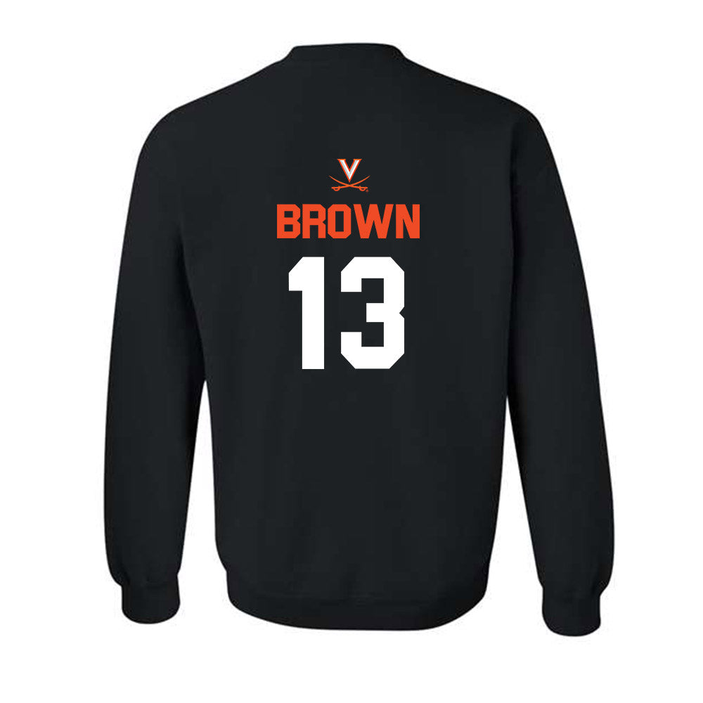 Virginia - NCAA Football : Myles Brown - Crewneck Sweatshirt-1