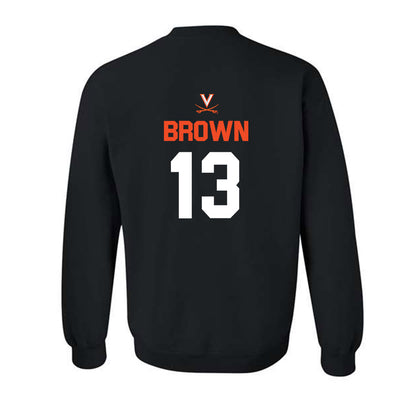 Virginia - NCAA Football : Myles Brown - Crewneck Sweatshirt-1