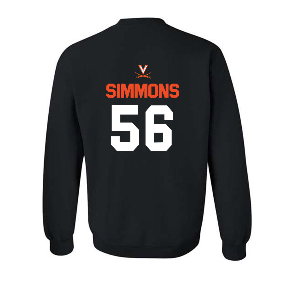Virginia - NCAA Football : Tyler Simmons - Crewneck Sweatshirt-1