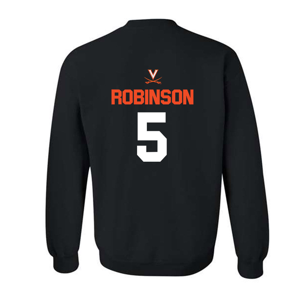 Virginia - NCAA Football : Kam Robinson - Crewneck Sweatshirt-1