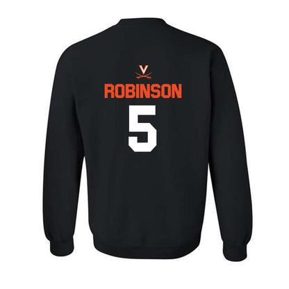 Virginia - NCAA Football : Kam Robinson - Crewneck Sweatshirt-1