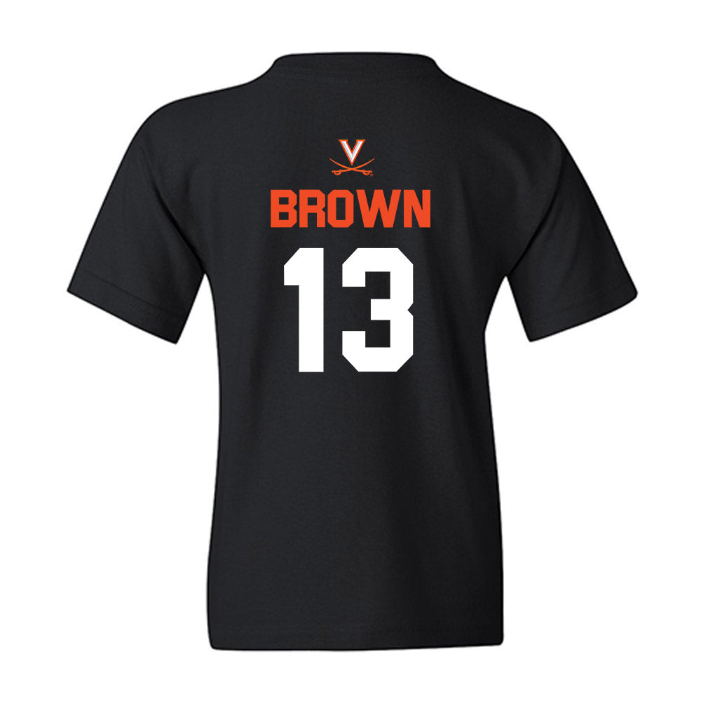 Virginia - NCAA Football : Myles Brown - Youth T-Shirt-1