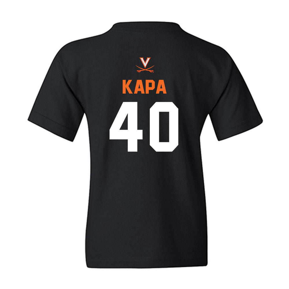 Virginia - NCAA Baseball : Tyler Kapa - Sport Shersey Youth T-Shirt-1