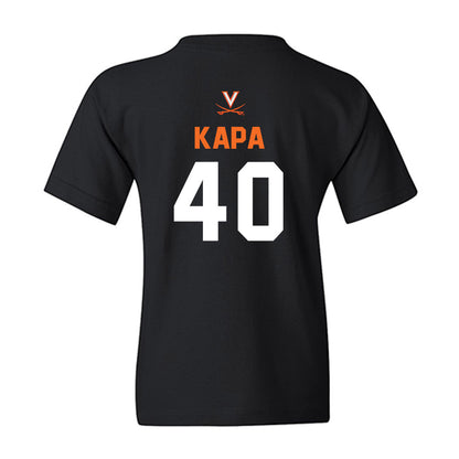 Virginia - NCAA Baseball : Tyler Kapa - Sport Shersey Youth T-Shirt-1