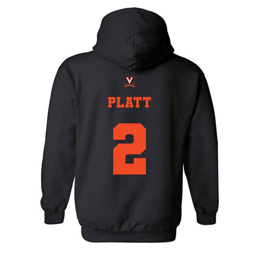 Virginia - NCAA Football : Donavon Platt - Fashion Shersey Hooded Sweatshirt-1